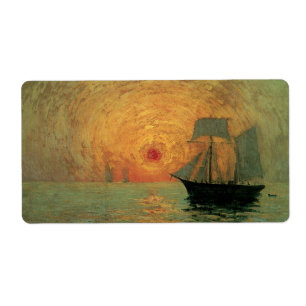 Étiquette Soleil rouge par Maxime Maufra, impressionnisme Vi