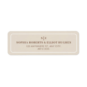Étiquette SOPHIA Modern Desert Mariage Adresse de retour Lab