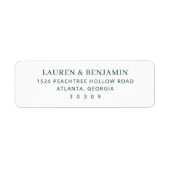 Étiquette Sophisticated Green Minimalist (Devant)