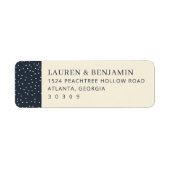 Étiquette Sophisticated Navy Polka Dots (Devant)