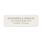 Étiquette Sophisticated Neutral Typographic (Devant)