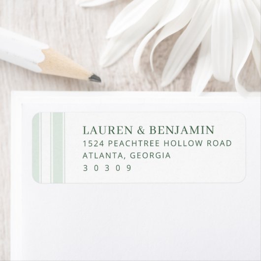 Étiquette Sophisticated Sage Minimalist (En situation)