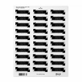 Étiquette Sophistiqué Black White Pin Stripes Personnalisé (Feuille entière)