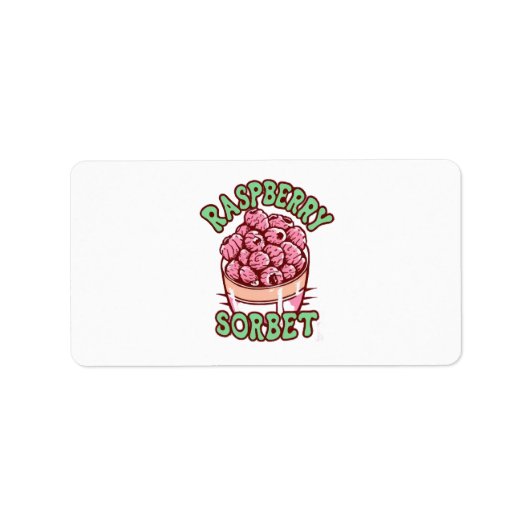 Étiquette Sorbet de framboise  (Devant)