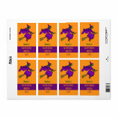 Étiquette Sorcière d'Halloween sorcière sorcière - Sorcière  (Feuille entière)