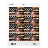 Étiquette Soudage des étincelles et flammes (Feuille entière)