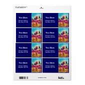 ÉTIQUETTE SOUFFLE ET ROOSTER NOIR (Feuille entière)