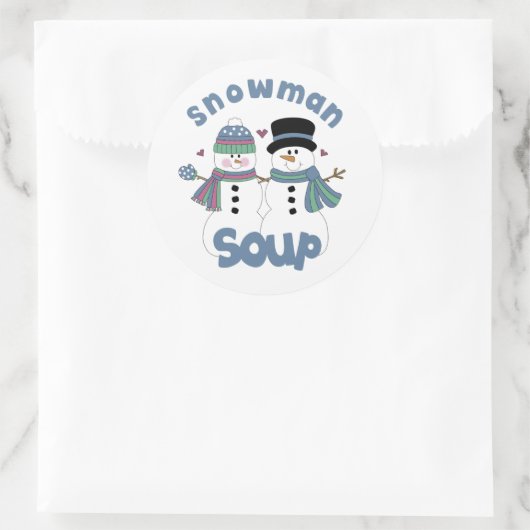 Étiquette Soupe Snowman (Sac)