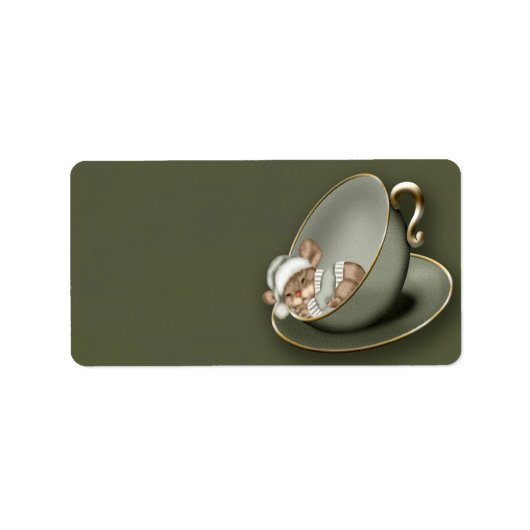 Étiquette Souris de Noël (Devant)