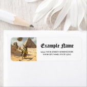 Étiquette Souris exploratrice du désert Steampunk  (En situation)