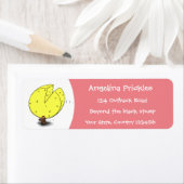 Étiquette Souris mignonne avec dessin animé au fromage (En situation)