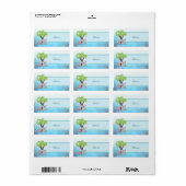 Étiquette Souris sous l'arbre (Feuille entière)