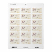 Étiquette Souris sur la branche des fleurs (Feuille entière)