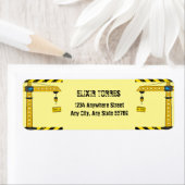 Étiquette Sous Construction Tower Cranes Baby shower (En situation)