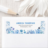 Étiquette Sous l'étiquette d'adresse de retour du Garçon ble (En situation)