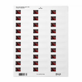 Étiquette "Sous ton sort en rouge" (Feuille entière)