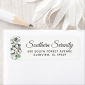 Étiquette Southern Cotton & Botanical Minimalist Adresse (En situation)