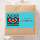 Étiquette Southwestern ethnic geometric design label (En situation)