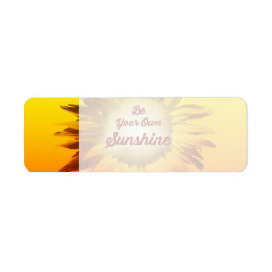 Étiquette Soyez votre propre Sunshine tournesol rouge jaune