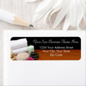 Étiquette Spa/Massage/Pedicure Salon Scène Noir/Couleur (En situation)