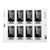 Étiquette Space Age Ex Libris (Feuille entière)