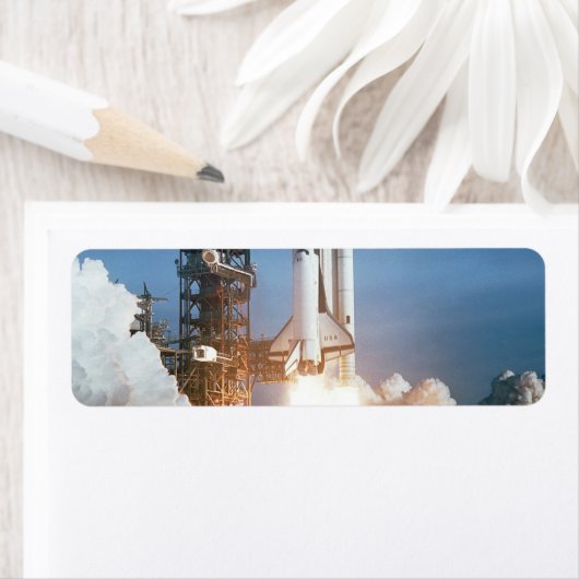 Étiquette Space Shuttle Columbia Launching (En situation)