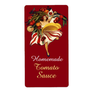 ÉTIQUETTE SPAGHETTI FÊTE DANSE, SAUCE DE TOMATE DE CUISINE I