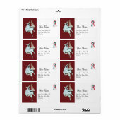 Étiquette SPAGHETTI PARTY ITALIAN KITCHEN, RESTAURANT orange (Feuille entière)