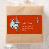 Étiquette SPAGHETTI PARTY ITALIAN KITCHEN, RESTAURANT orange (En situation)