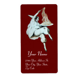 Étiquette SPAGHETTI PARTY ITALIAN KITCHEN, RESTAURANT rouge