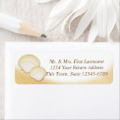 Étiquette Sparkel Gold Seashell Beach Starfish (En situation)