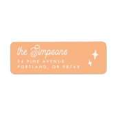 Étiquette Sparkings modernes Rétro Nom de famille Jaune (Devant)