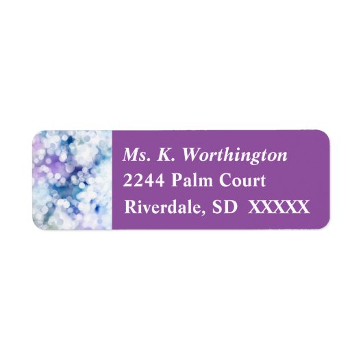 Étiquette Sparkle Bubble Circles Retour Adresse- (Devant)