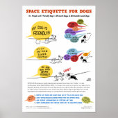 Etiquette spatiale pour chiens Poster - 22 x 32" (Devant)
