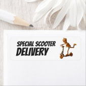 Étiquette spécial de livraison de scooter pour le (En situation)