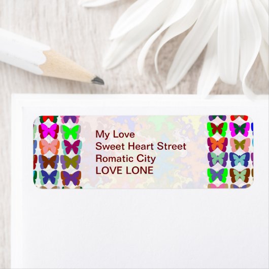 Étiquette Spectacle papillon (En situation)