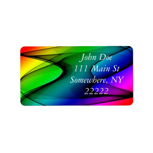 Étiquette Spectre arc-en-ciel Abstrait (Devant)