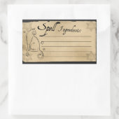 ÉTIQUETTE SPELL INGREDIENTS (Sac)