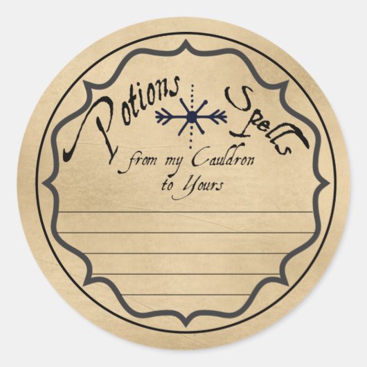 ÉTIQUETTE SPELLS & POTIONS (Devant)