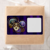 Étiquette Spider Steampunk sur Arrière - plan pourpre (En situation)