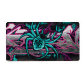 Étiquette Spider Turquoise (Devant)