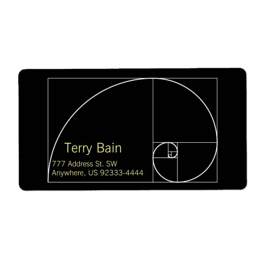 Étiquette Spiral d'or blanc (Devant)