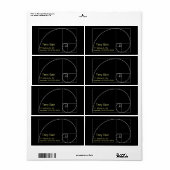 Étiquette Spiral d'or blanc (Feuille entière)