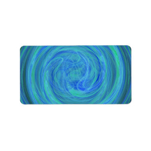 Étiquette Spirale Abstraite fractale brillante de la sphère 