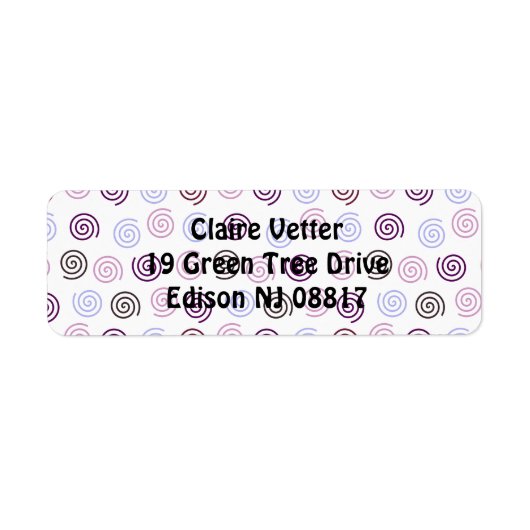 Étiquette Spirales (Devant)