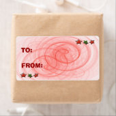 Étiquette Spirales et étoiles de Noël (En situation)