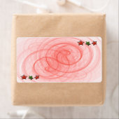 Étiquette Spirales et étoiles de Noël (En situation)