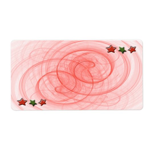 Étiquette Spirales et étoiles de Noël (Devant)