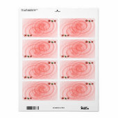 Étiquette Spirales et étoiles de Noël (Feuille entière)