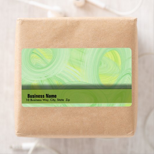 Étiquette Spirales vertes (En situation)